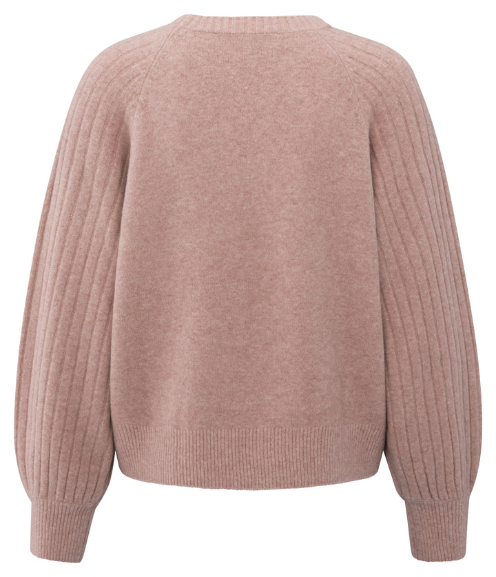 Pull à manches longues côtelées