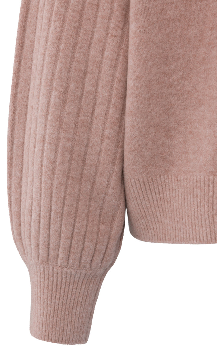 Pull à manches longues côtelées