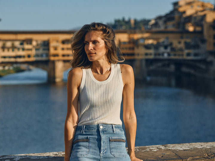 Camisole côtelée en tricot Relena