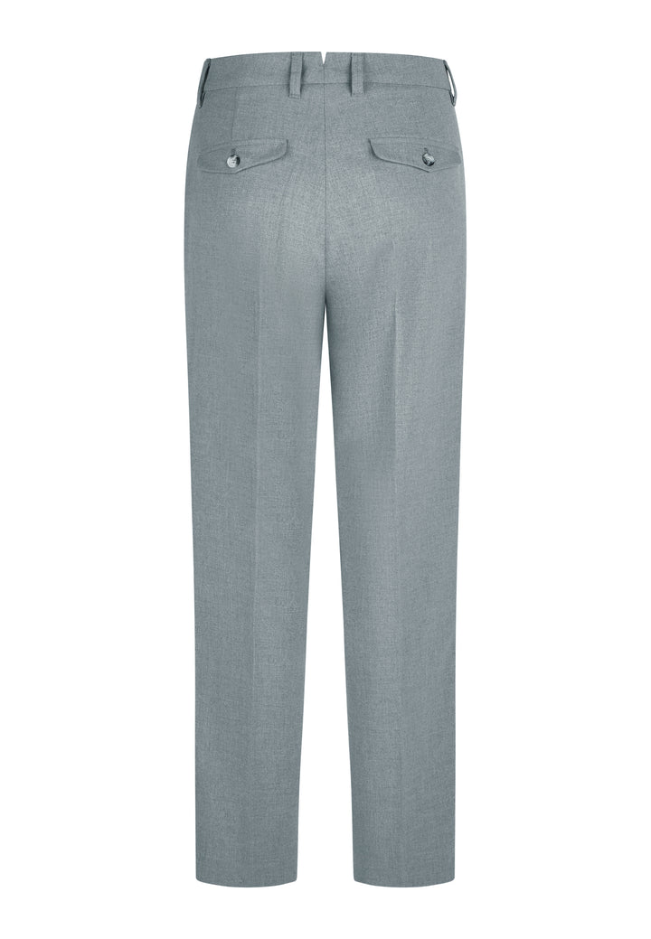 Pantalon plissé évasé avec effet flanelle