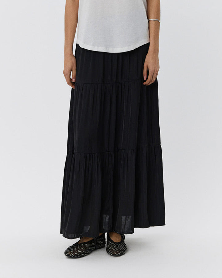 Jupe longue fluide étagée Alvilda
