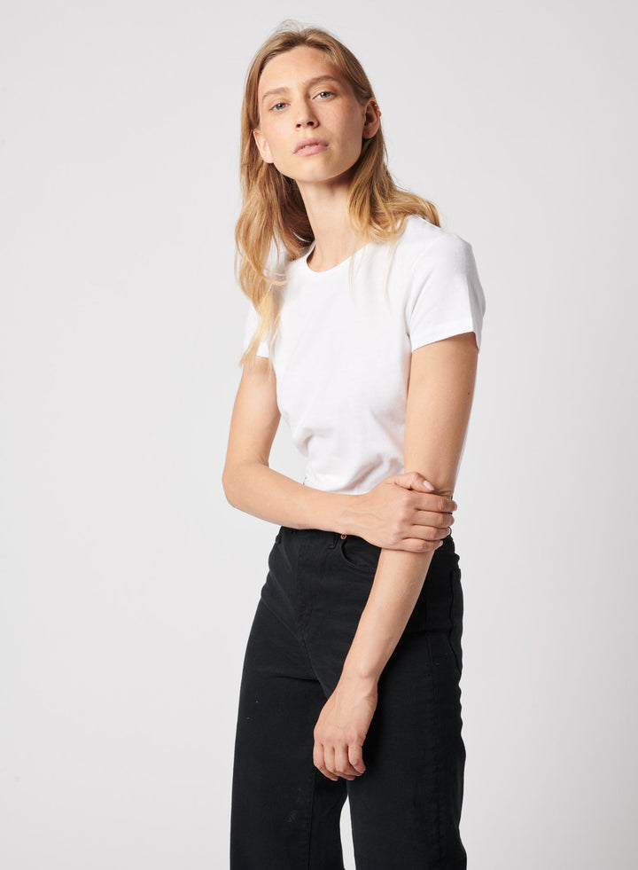 T-shirt de base ajusté à col rond Soft Touch