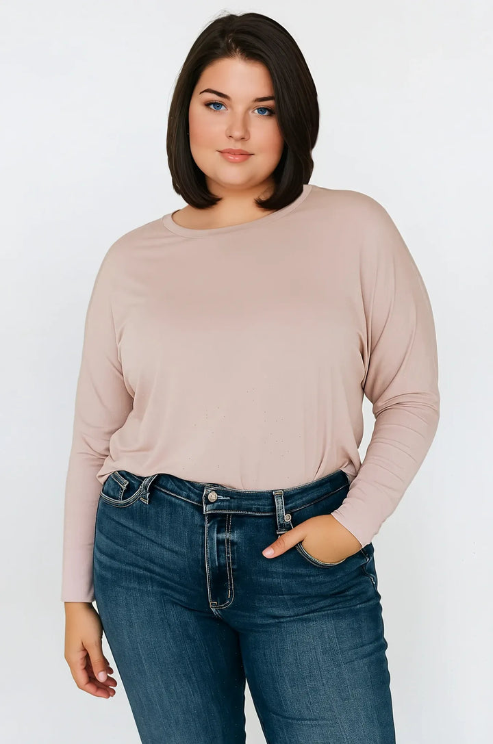 T-shirt doux confort à manches longues dolman - Margot