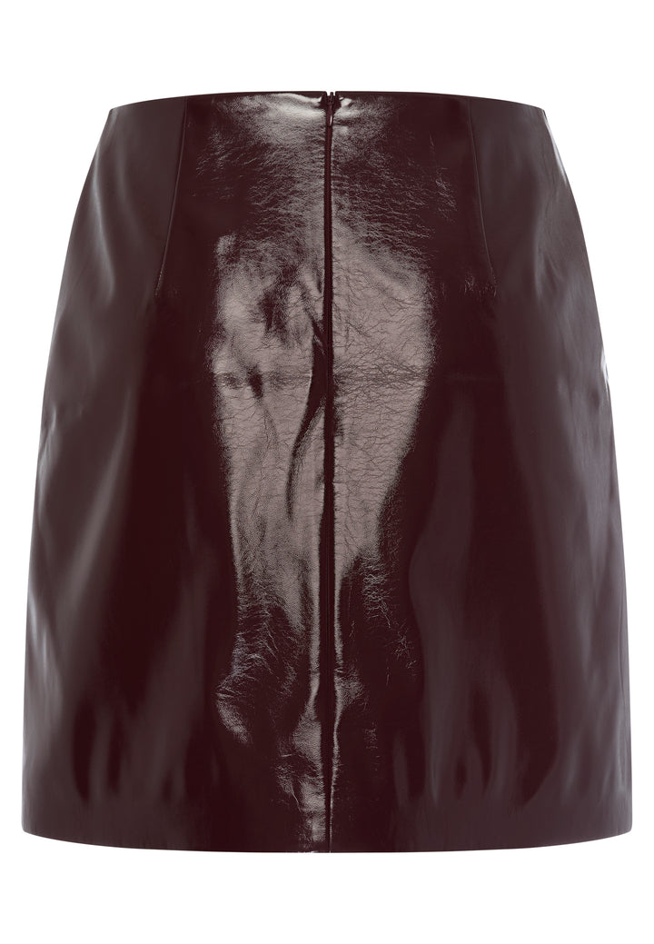 Jupe courte en faux cuir