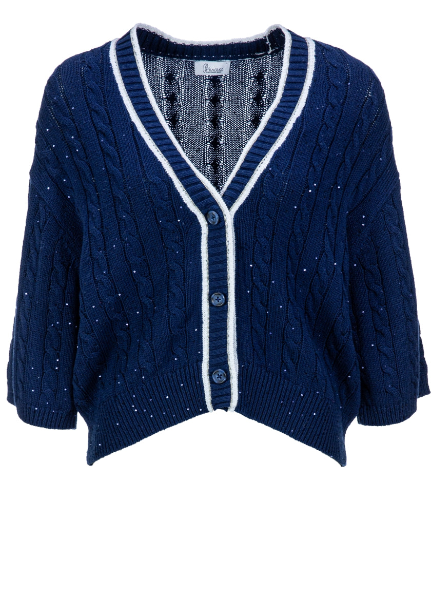 Cardigan en coton avec détails scintillants