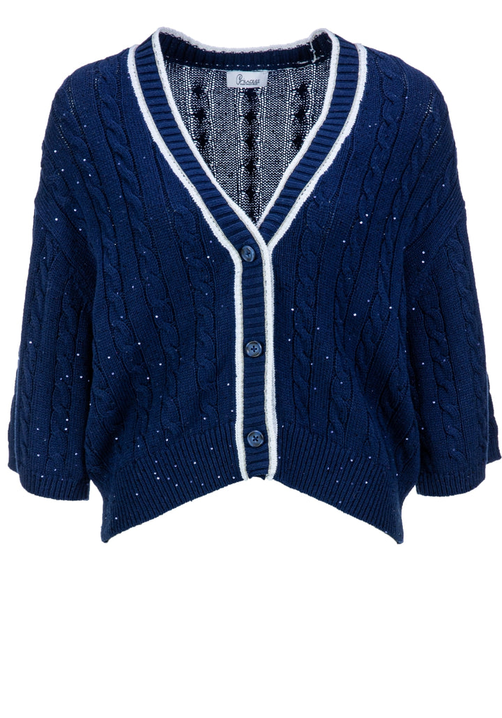 Cardigan en coton avec détails scintillants