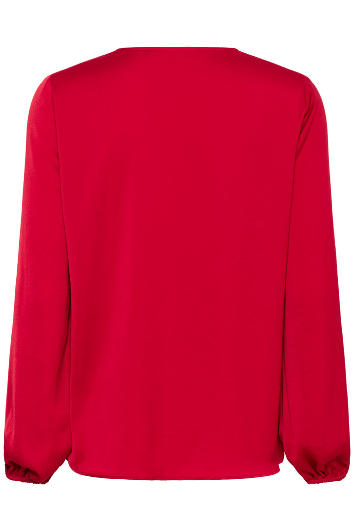Blouse légère avec col V Rinda - Rouge