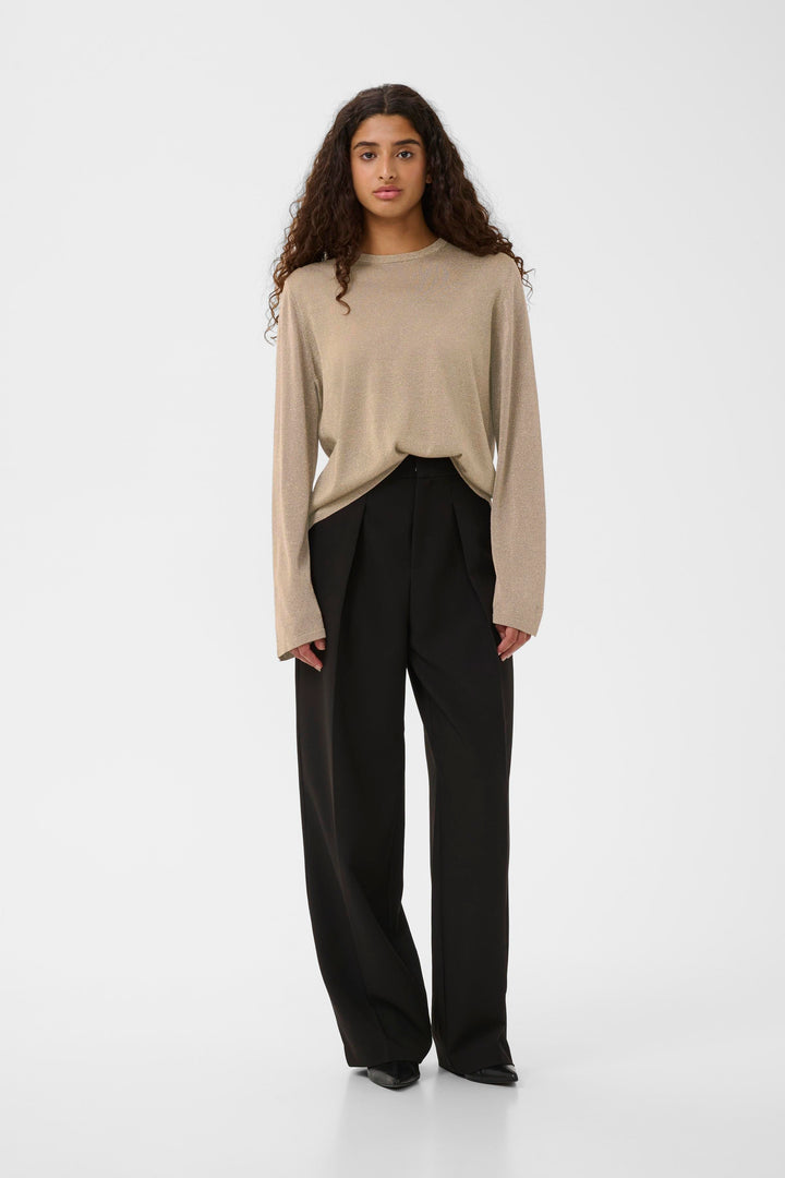 Pull en lurex avec col rond Thani