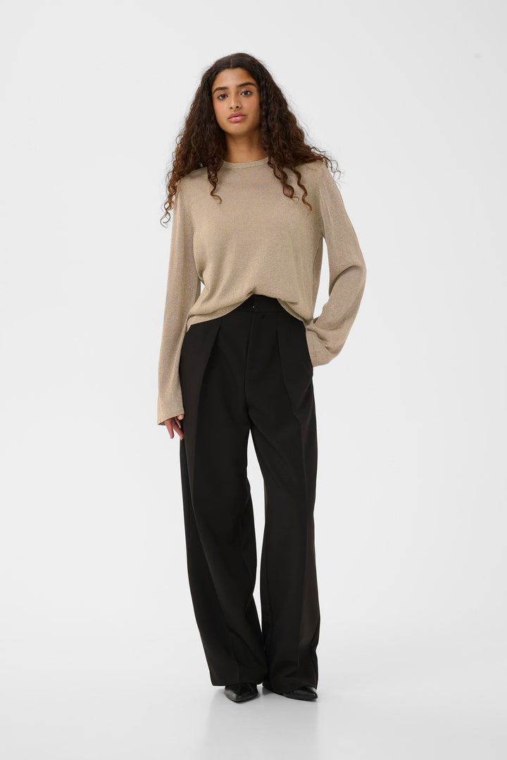 Pull en lurex avec col rond Thani