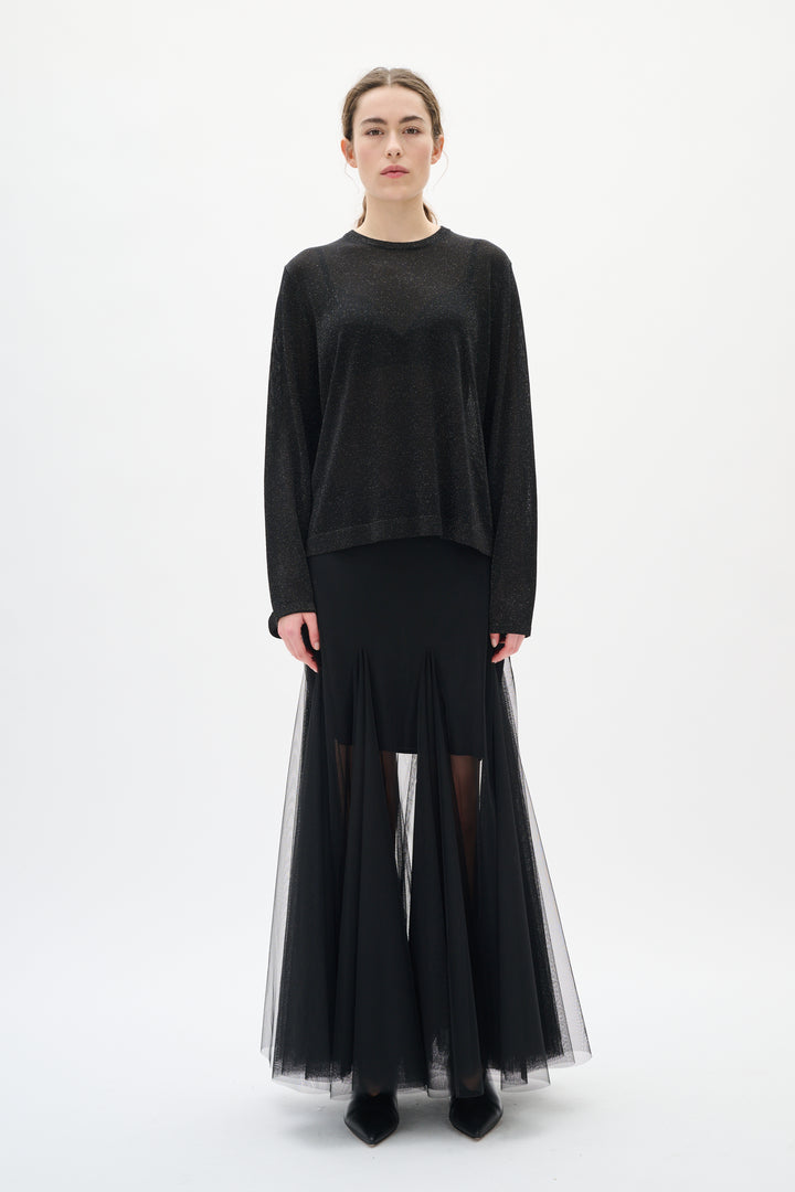 Pull en lurex avec col rond Thani