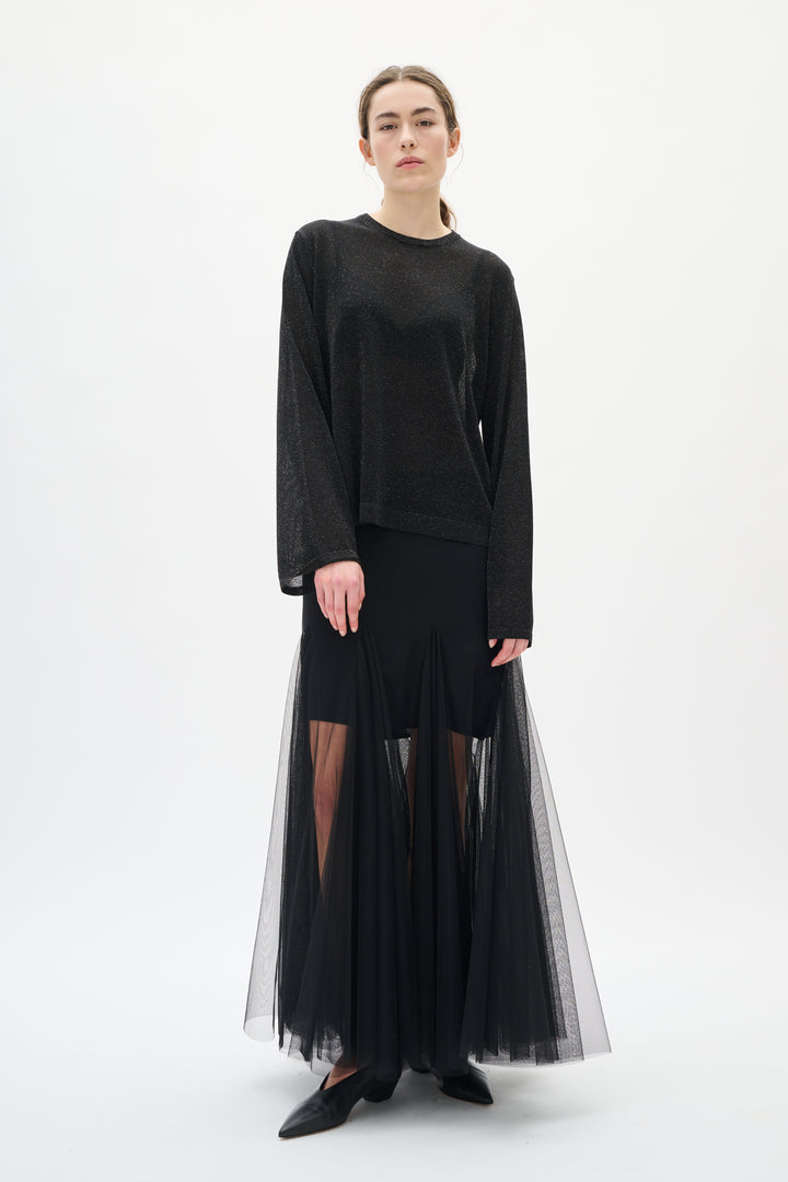 Pull en lurex avec col rond Thani