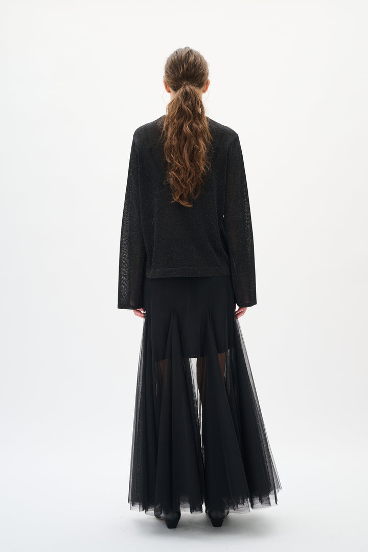 Pull en lurex avec col rond Thani