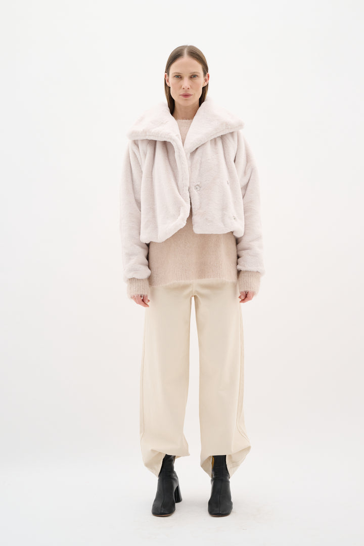 Manteau court en fausse fourrure Yobo