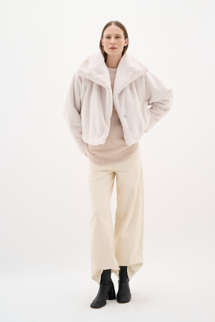 Manteau court en fausse fourrure Yobo