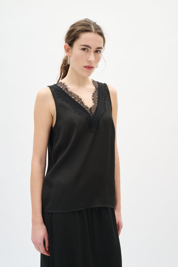 Camisole soyeuse avec dentelle Danica