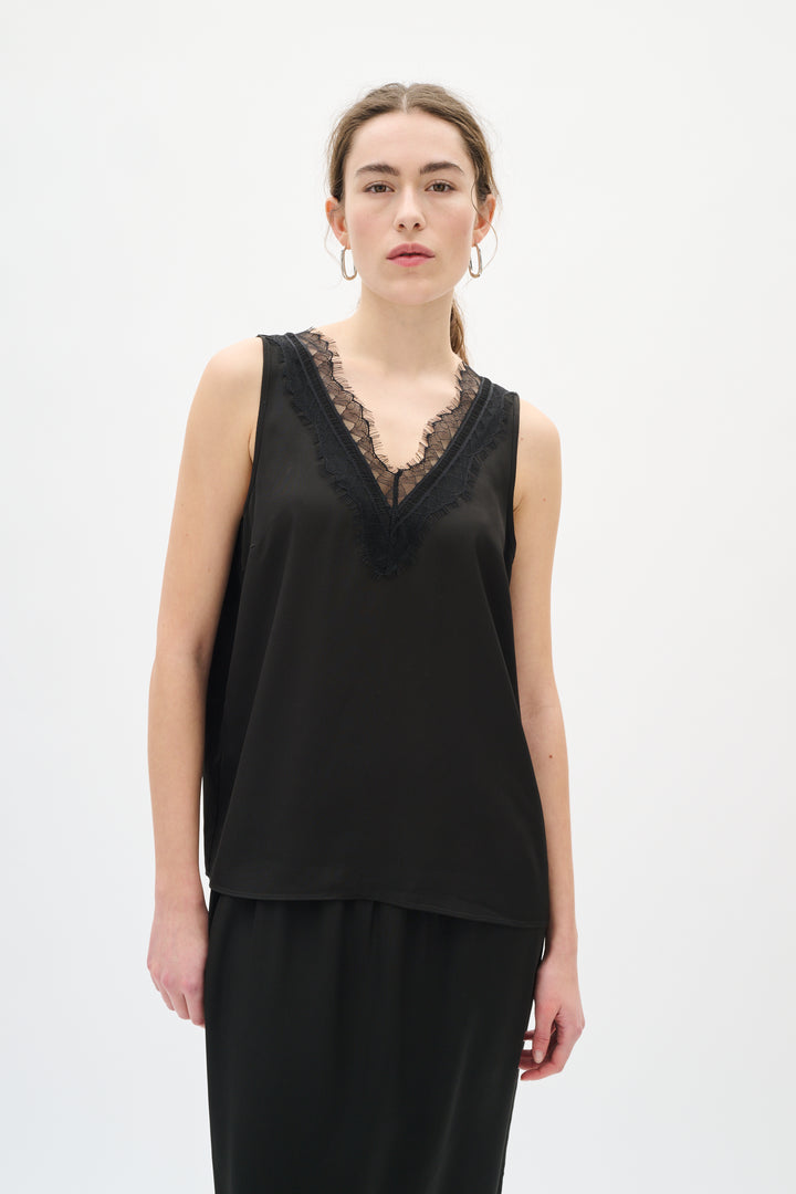 Camisole soyeuse avec dentelle Danica