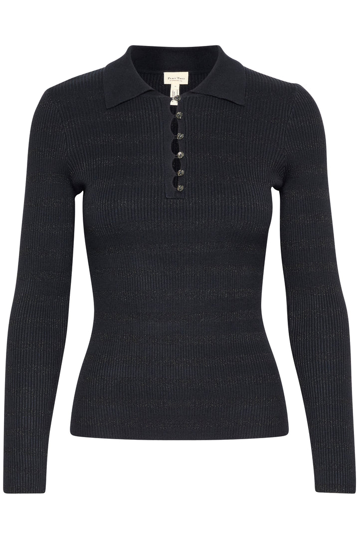 Pull côtelé col avec boutons Moki