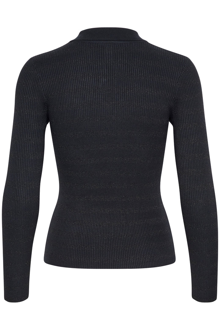 Pull côtelé col avec boutons Moki