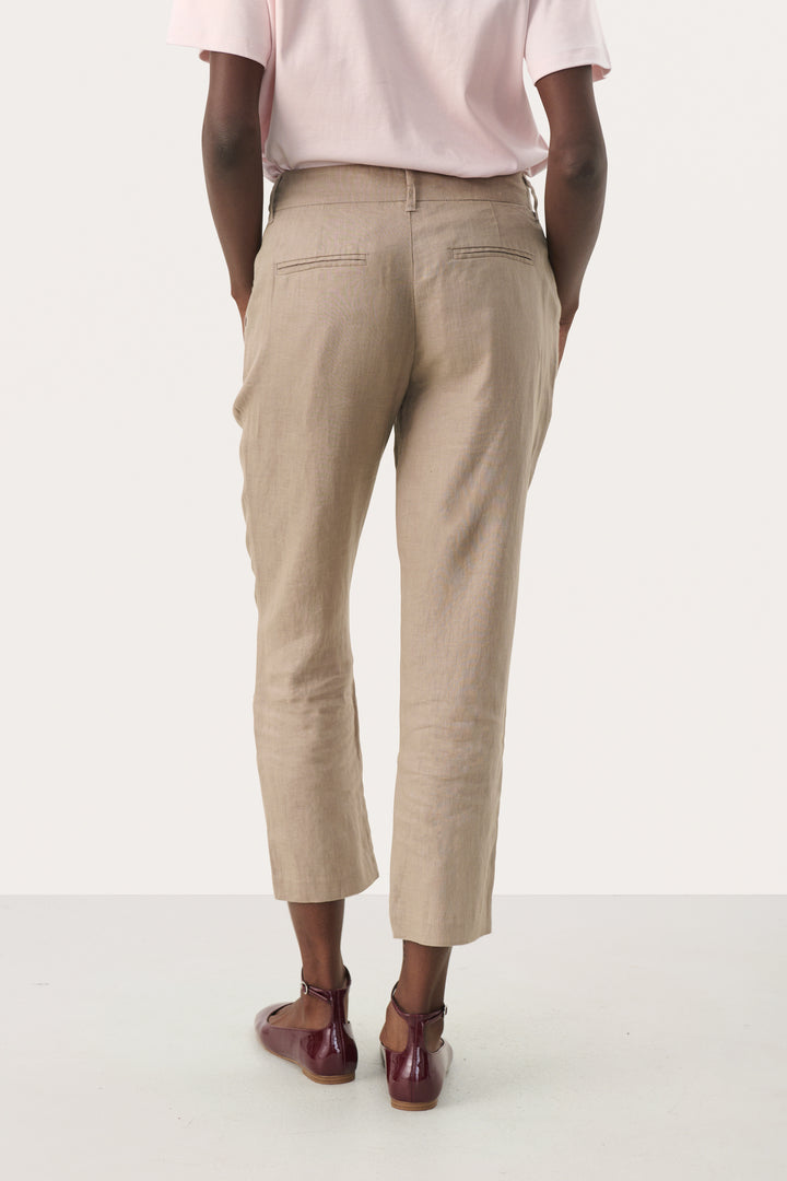 Pantalon en lin droit et court Soffe