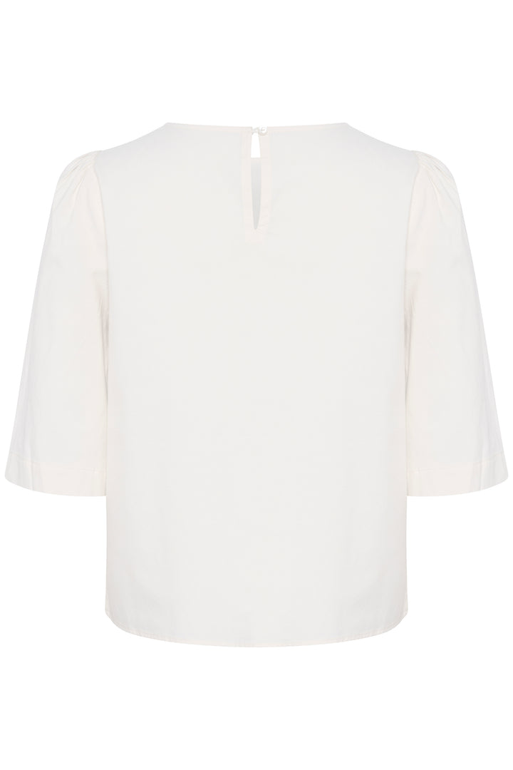 T-shirt ajouré avec broderie et manches bouffantes Nunu