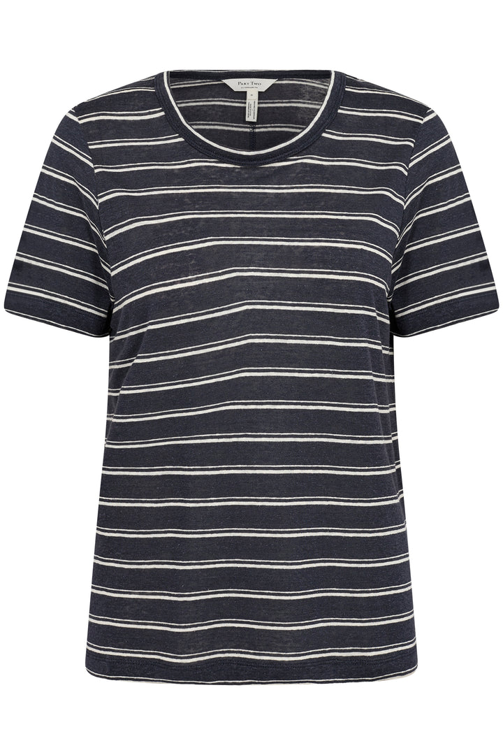 T-shirt en lin rayé Nacima