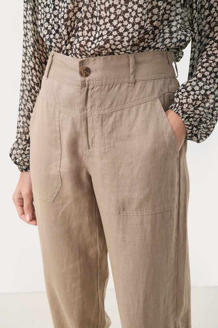 Pantalon en lin avec taille élastique Shenas