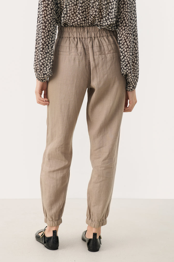 Pantalon en lin avec taille élastique Shenas