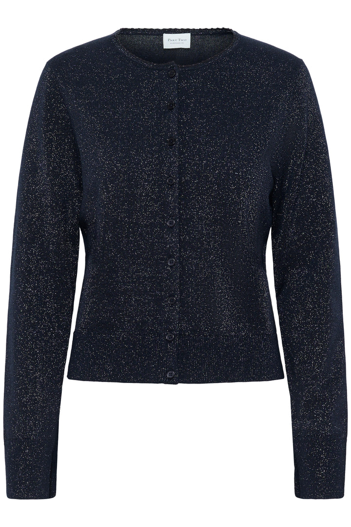 Cardigan boutonné en lurex Veinta