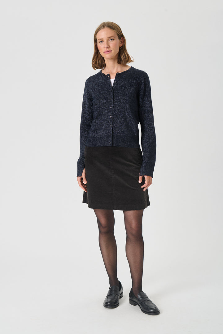 Cardigan boutonné en lurex Veinta