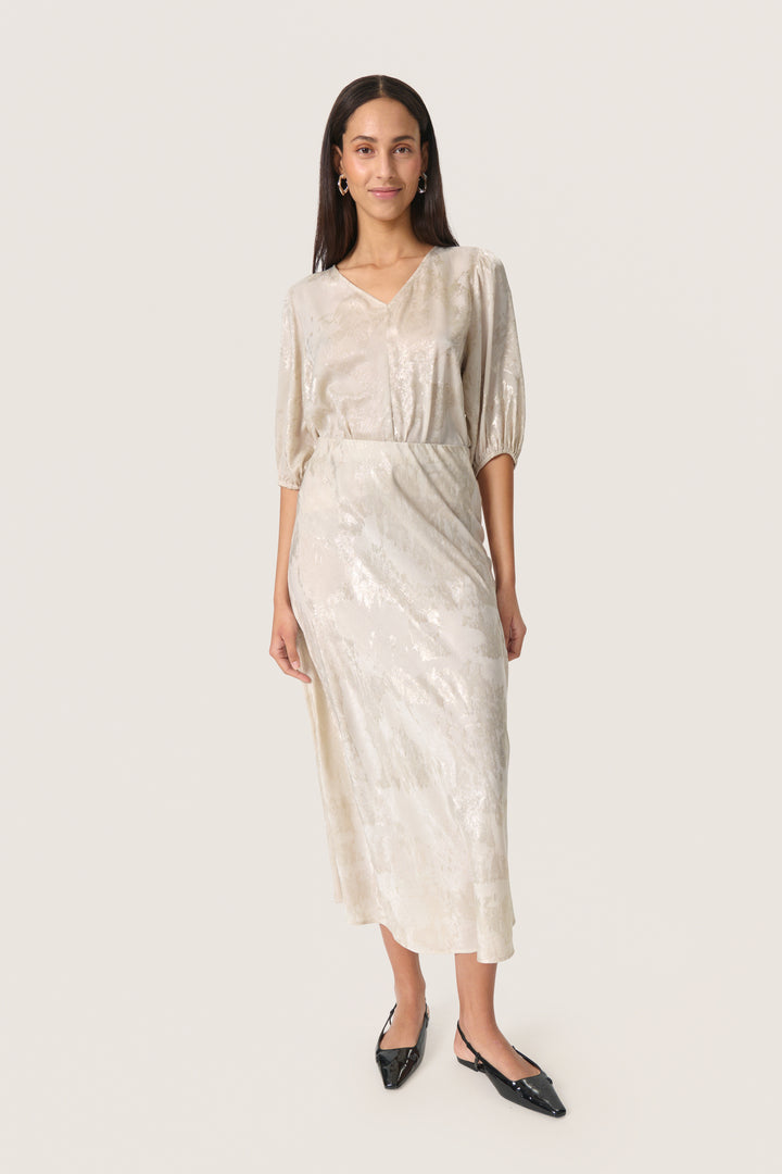 Jupe midi avec imprimé métallisé Kitty