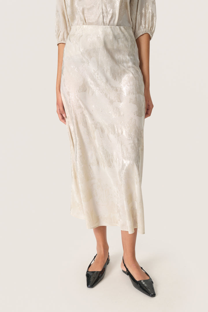 Jupe midi avec imprimé métallisé Kitty