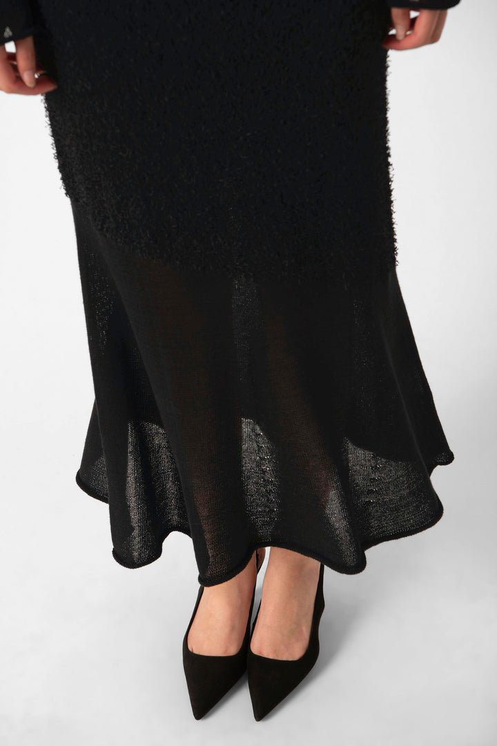 Ensemble pull et jupe longue texturés Tine