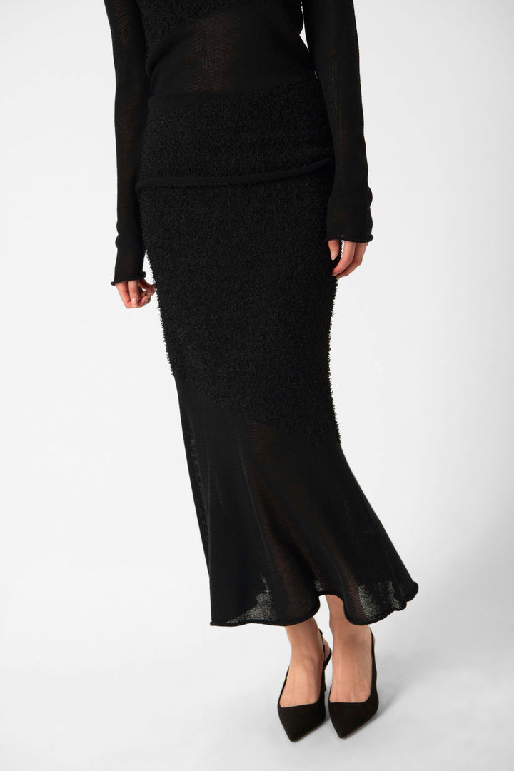 Ensemble pull et jupe longue texturés Tine