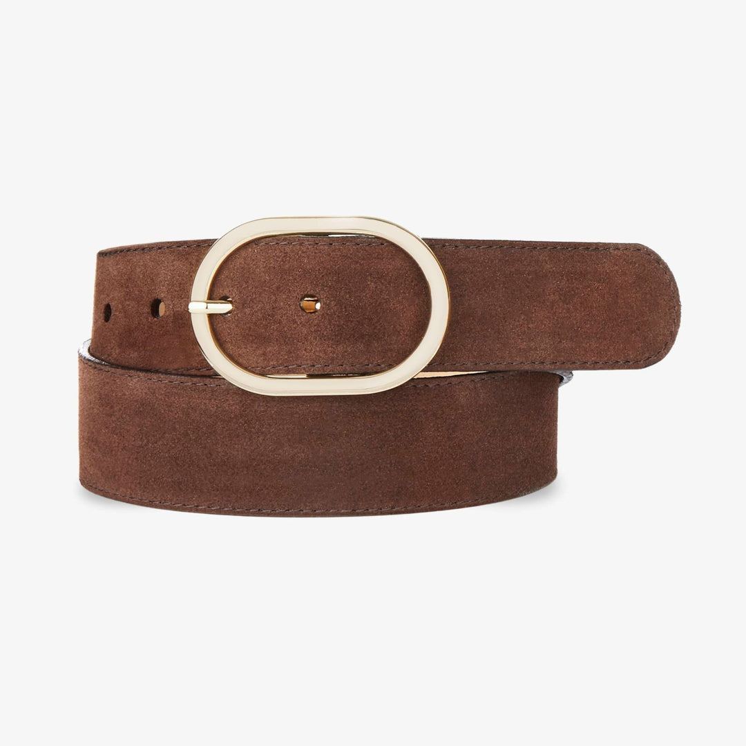 Ceinture en suède avec boucle ovale Medora 1,5"