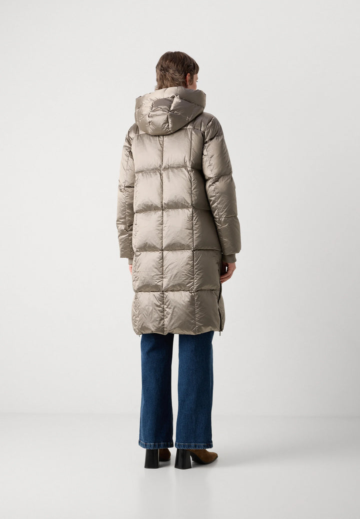 Manteau long en duvet avec fini métallique Nova - HIVER