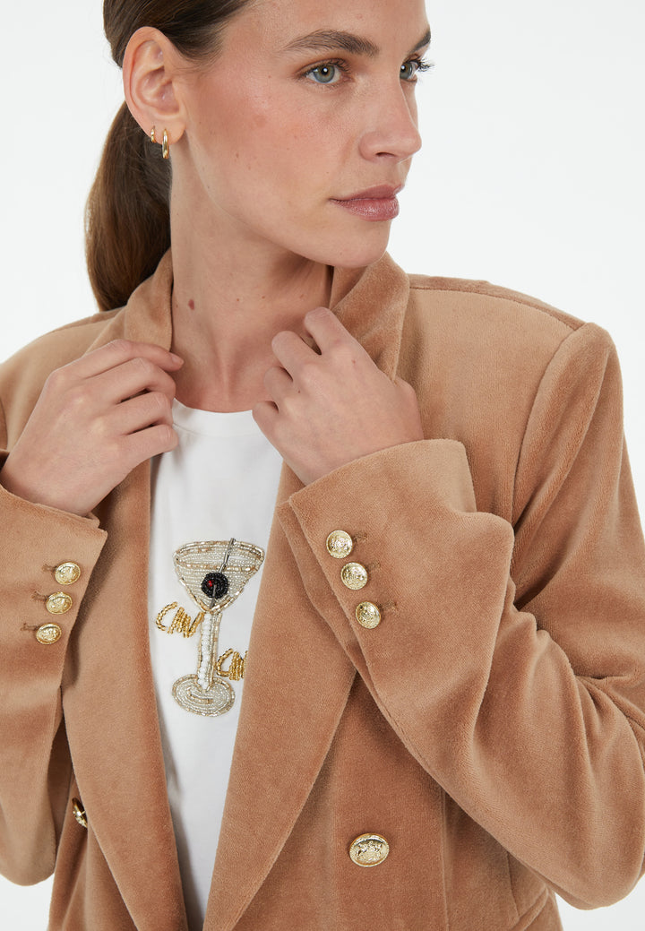 Veston croisé en velours