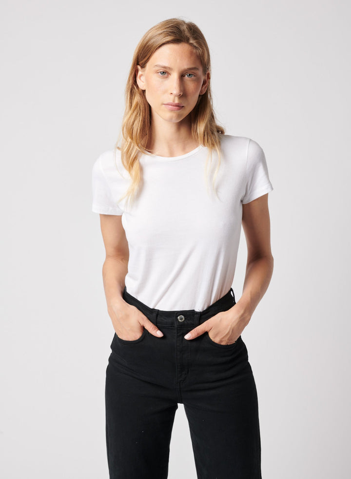 T-shirt de base ajusté à col rond Soft Touch