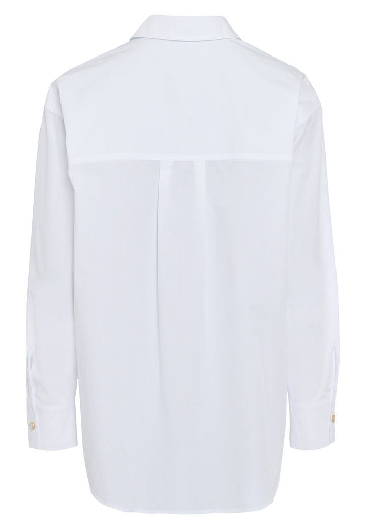 Chemisier en coton avec bandes et logo