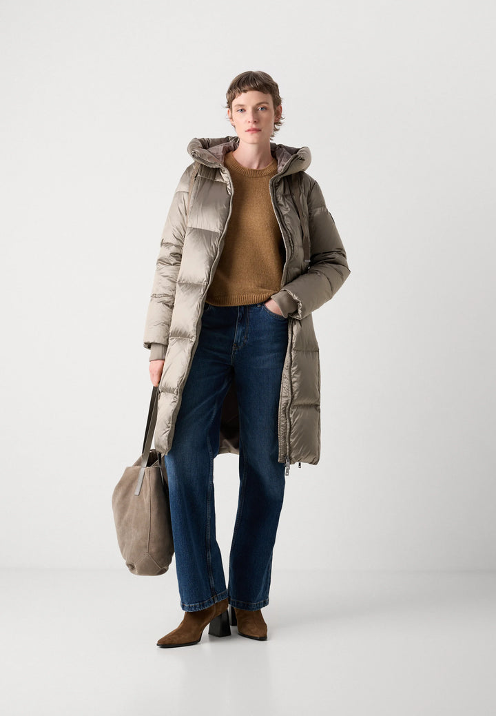 Manteau long en duvet avec fini métallique Nova - HIVER