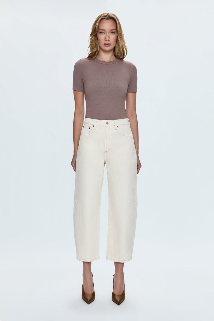 Jeans taille haute à jambes ballon Eli