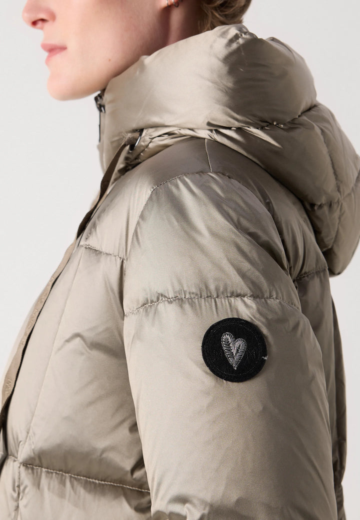 Manteau long en duvet avec fini métallique Nova - HIVER