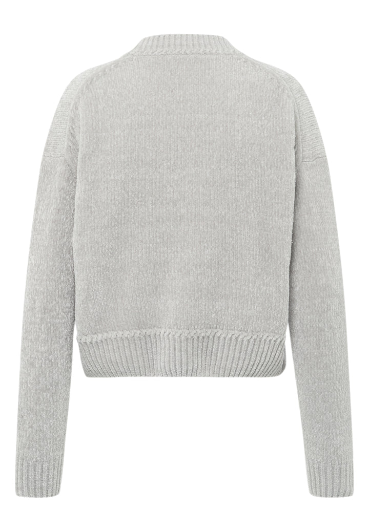 Cardigan en chenille avec poches plaquées