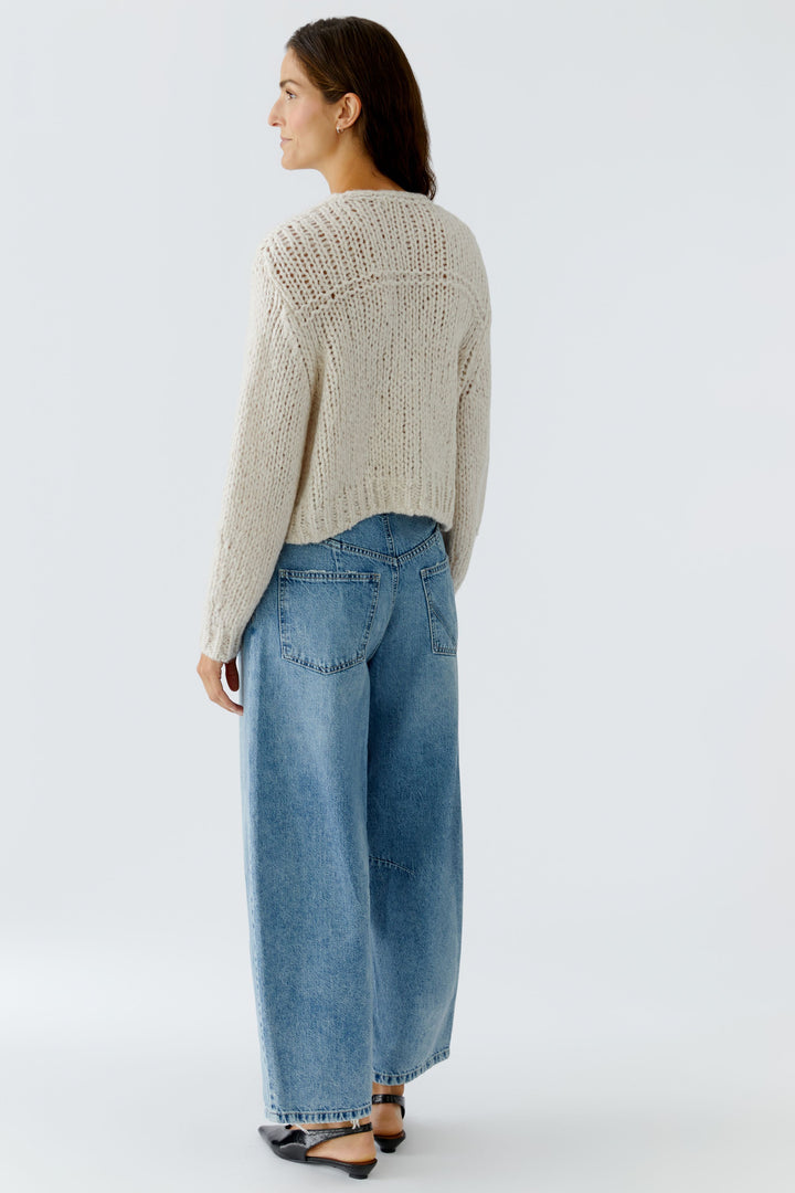 Cardigan en mélange de laine avec boutons bijoux