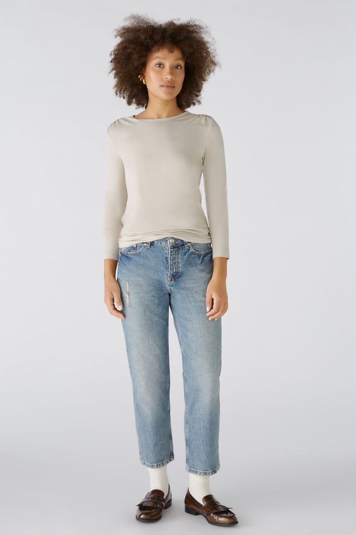 T-shirt scintillant à manches longues