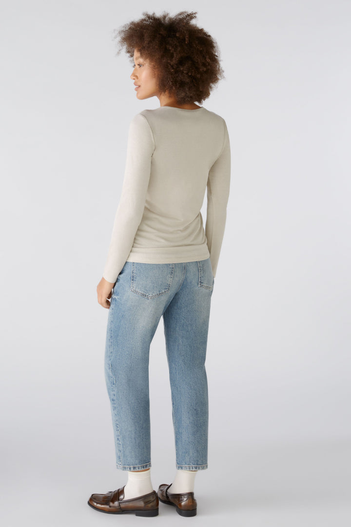 T-shirt scintillant à manches longues