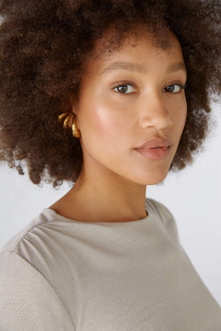 T-shirt scintillant à manches longues