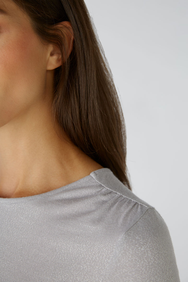 T-shirt scintillant à manches longues