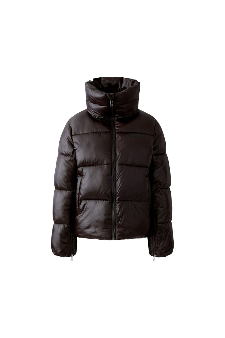 Manteau matelassé court avec col cheminée