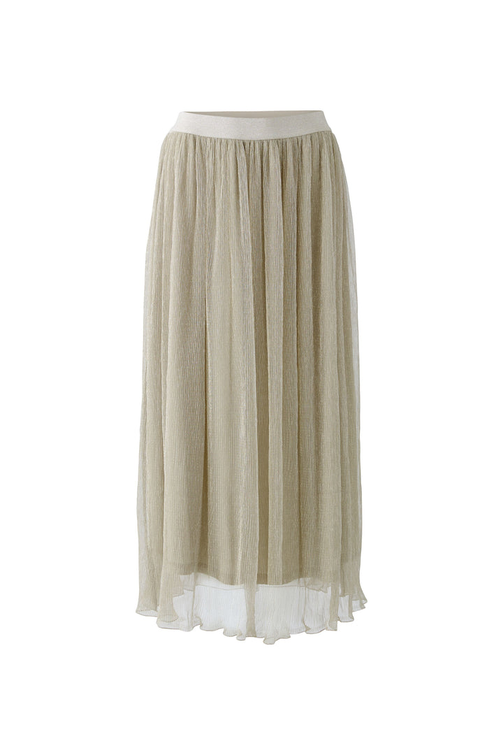 Jupe longue plissée avec lignes lustrées