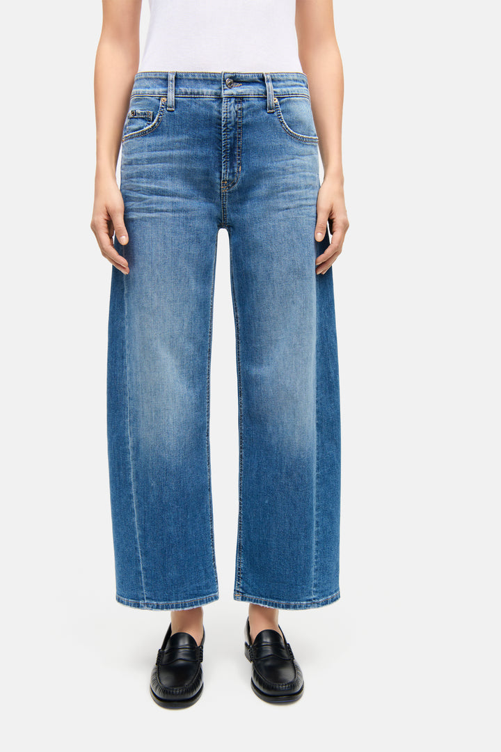 Jeans raccourci à jambe ballon Oria